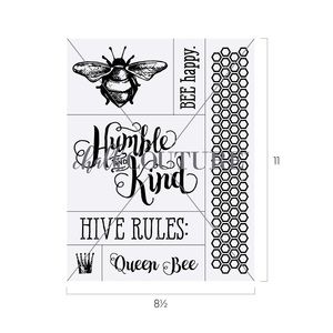 RETIRED & RARE Bee Humble and Kind Chalk Couture Transfer